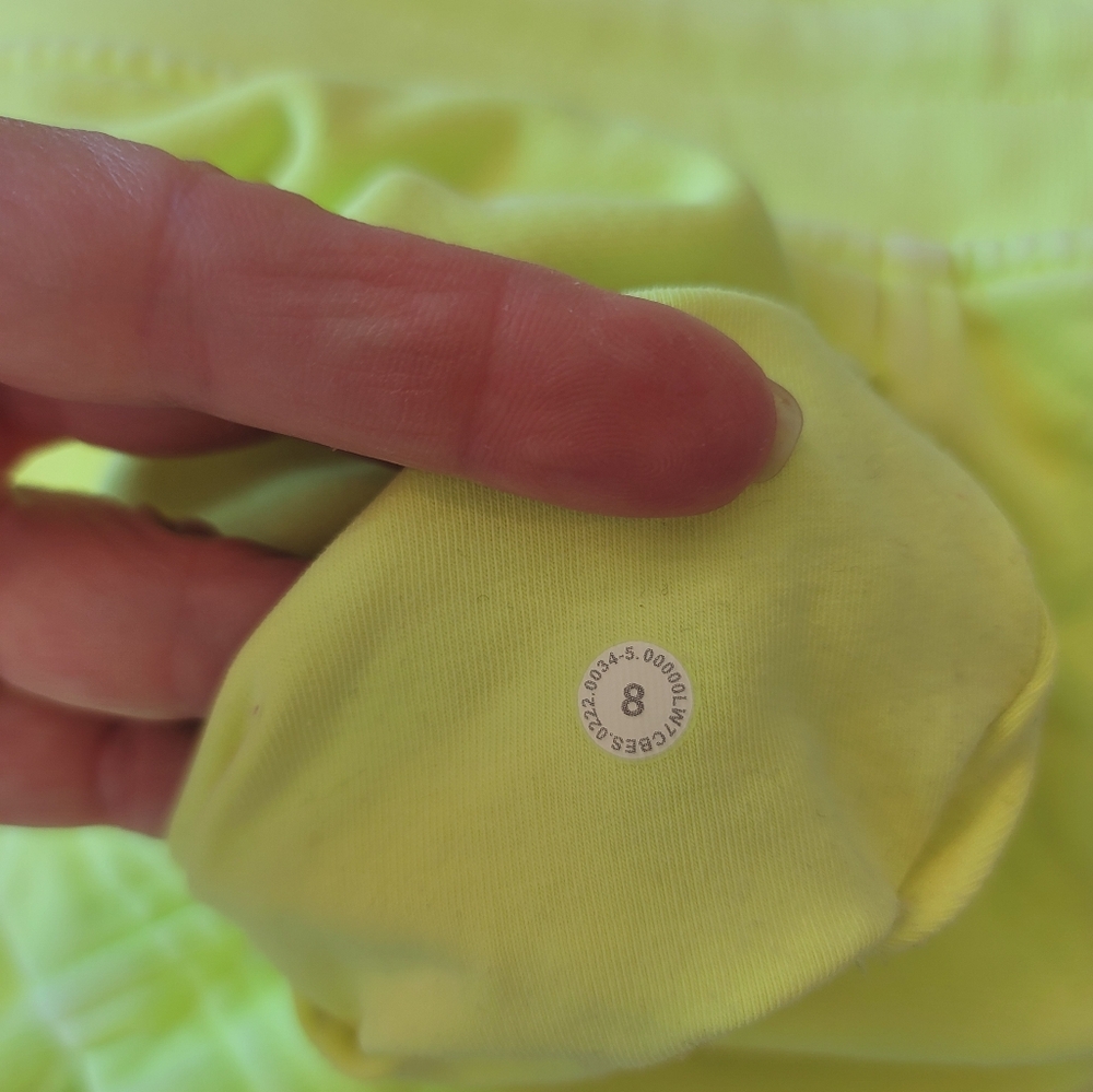 Lululemon Inner Glow High Rise Shorts in Neon Garment Dye Solid Highlight Yellow - Picture 8 of 14